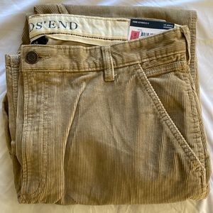 NWT Land’s End Corduroy Straight Leg Pants. 38x32.